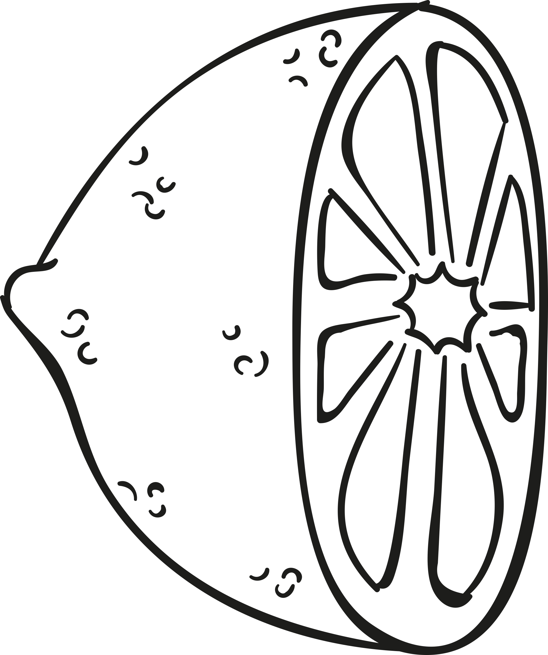 Half Lemon Doodle Digital Sketch Svg Design Free Vectors